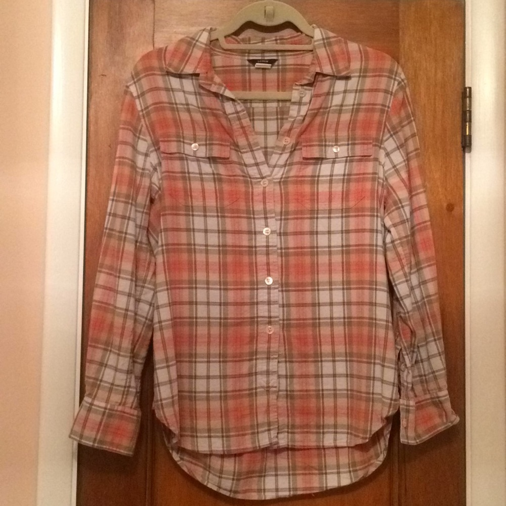 J. Crew Plaid Cotton Button Down Shirt